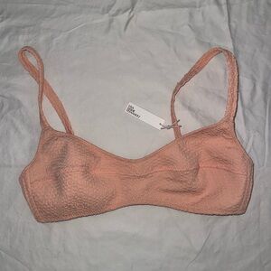 $425 Lisa Marie Fernandez The Balconette Bikini Top in Peach Terry Cloth - NWT 5